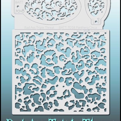 Bad Ass Triple Threat Stencil 7018